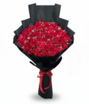 230+ Red Roses Bouquet with Baby’s Breath