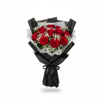Red Roses Bouquet with Baby’s Breath