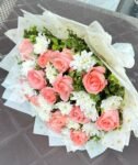 fresh-pink-roses-white-flower-arrangement