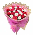 Red Roses & White Craze Bouquet for Special Occasions