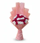 Red Roses Bouquet with White Craze