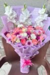 pink-roses-bouquet-with-purple-flowers-white-gladiolus