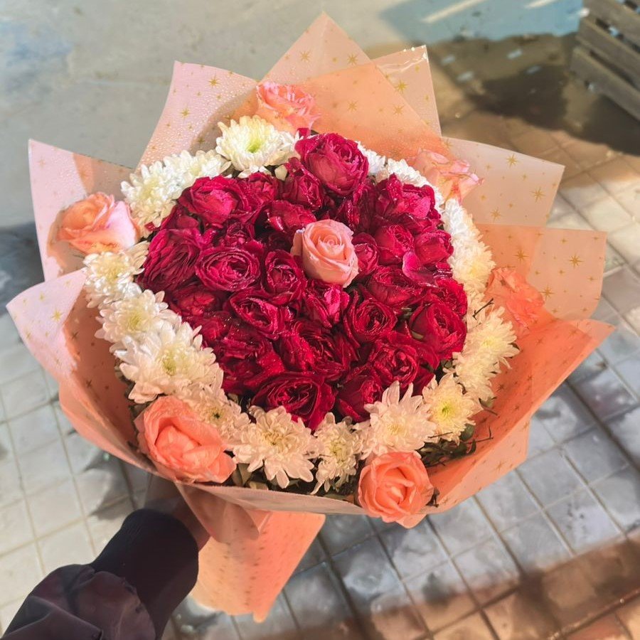send-red-pink-roses-bouquet-online