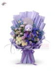 Unique Teddy Bear Artificial Flowers Bouquet
