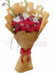 red-roses-white-gladiolus-babys-breath-bouquet-yellow-wrapping-faisalabad