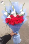 romantic-red-roses-white-gladiolus-bouquet-purple-wrapping-faisalabad