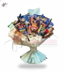 snacks bouquet with lays and chocolates