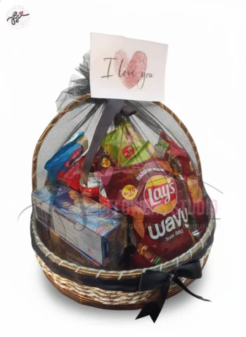 Customizable Snacks Gift Basket with Chocolates