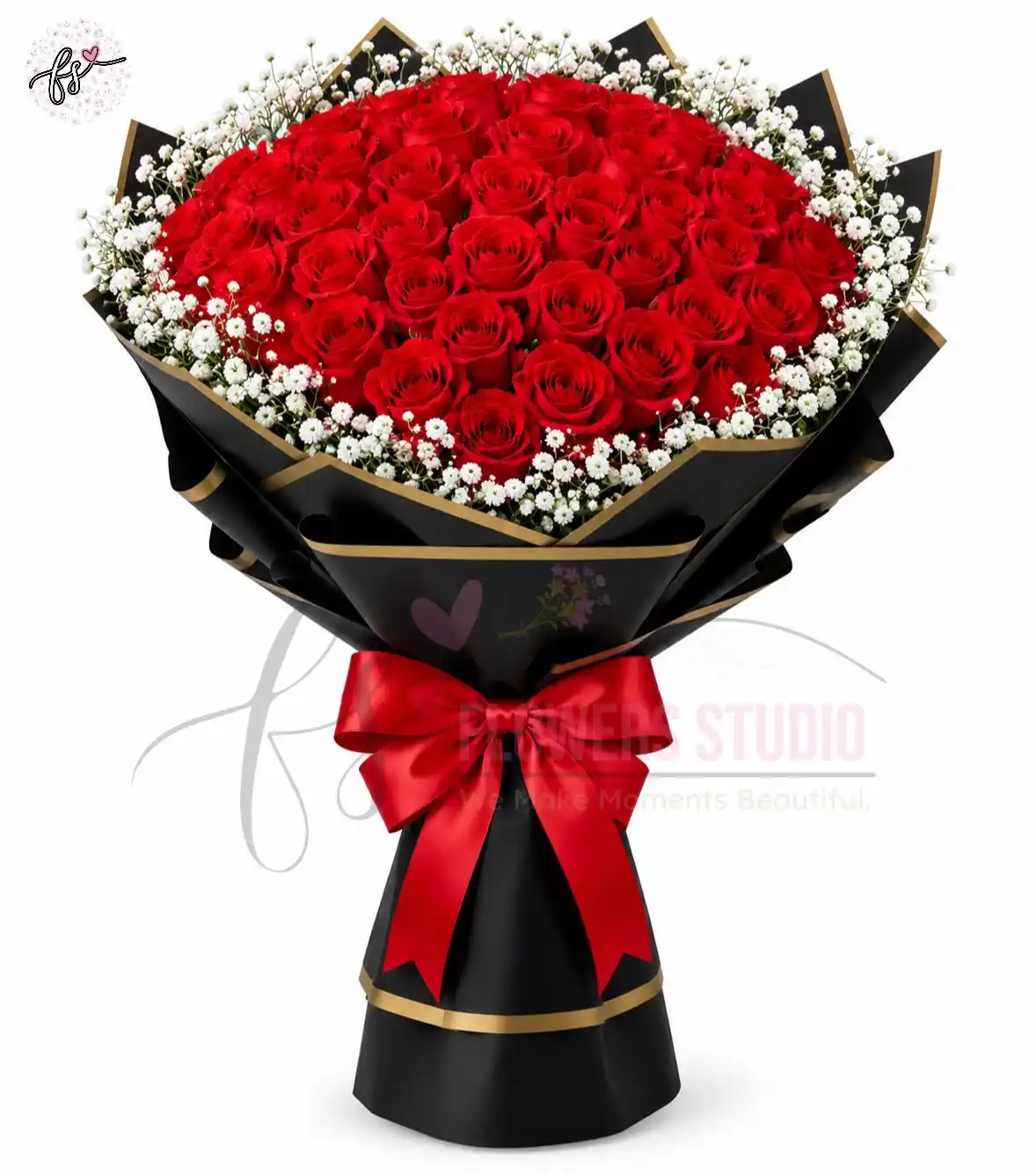large-red-roses-bouquet-online-faisalabad Valentine Red Roses Bouquet – Romantic Valentine Flowers in Faisalabad