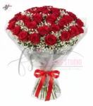Premium Bridal Red Roses Bouquet