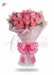 pink-roses-circle-bouquet-pink-wrapping-faisalabad