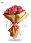red-roses-bouquet-light-brown-trendy-wrapping-faisalabad