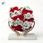 Red Roses & Statice Gajras – Bridal & Event Floral Jewelry