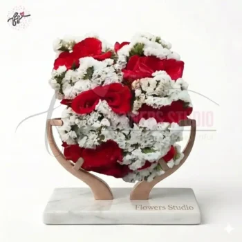 Red Roses & Statice Gajras – Bridal & Event Floral Jewelry