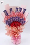 Money Bouquet with Flowers & Chocolates – Premium Currency Gift Arrangement