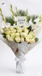 fresh-white-rose-bouquet-white-paper-wrapping
