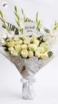 fresh-white-rose-bouquet-white-paper-wrapping