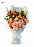 Large Mixed Flower Bouquet with Roses and Gladiolus