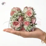 bridal-pink-roses-statice-gajra-wedding-accessory-faisalabad