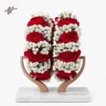Red Roses & Statice Gajras – Bridal & Event Floral Jewelry