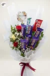 Imported Flowers & Chocolate Bouquet with Baby’s Breath