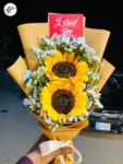buy-sunflower-bouquet-faisalabad-small-statice-arrangement